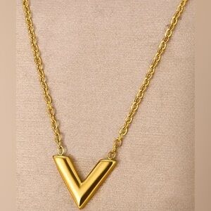Gold V-Shaped Necklace